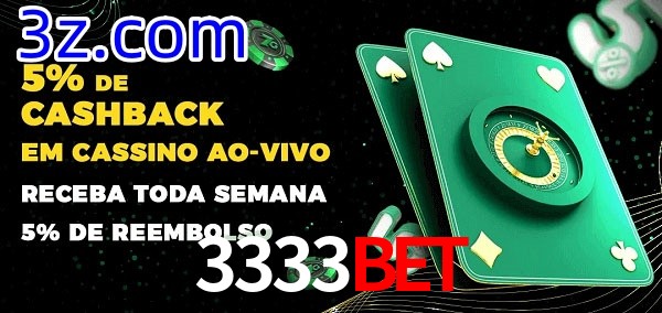 Promoções do cassino ao Vivo 3333BET